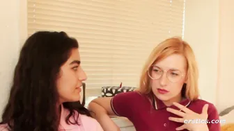 Luna Silver and her girl get naughty in a hot lesbian workout