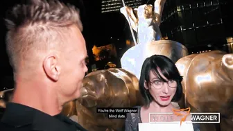 Watch Lou Nesbit get her tight pussy stretched wide by a massive white rod in public!