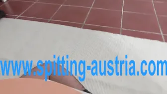 Kinky redhead humiliates toilet slave with spit & anspuck in BDSM session