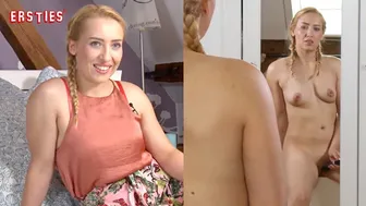 Blonde German bombshell knows how to please herself with a toy - Esties: Diese deutsche Blondine weiß wie s