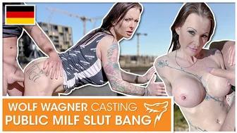 Julia Exclusiv gets her mouth filled with warm milk after wild public sex