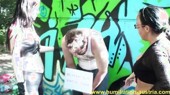 Hot mom gets humiliated with a strapon in this food-fueled compilation