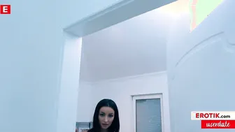 Alyssia Kent spreads her tight pussy for a rough pounding on the table
