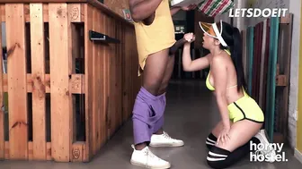 Julia De Lucia gets her big butt drilled by Jesus Reyes at a horny hostel